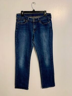 Levi's Women's Dark Blue Straight Leg Jeans 32 12 new vintage distressed denim